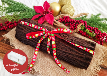 Signature Dark Chocolate Christmas Log Cake