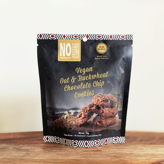 Vegan Oat & Buckwheat Chocolate Chip Cookies