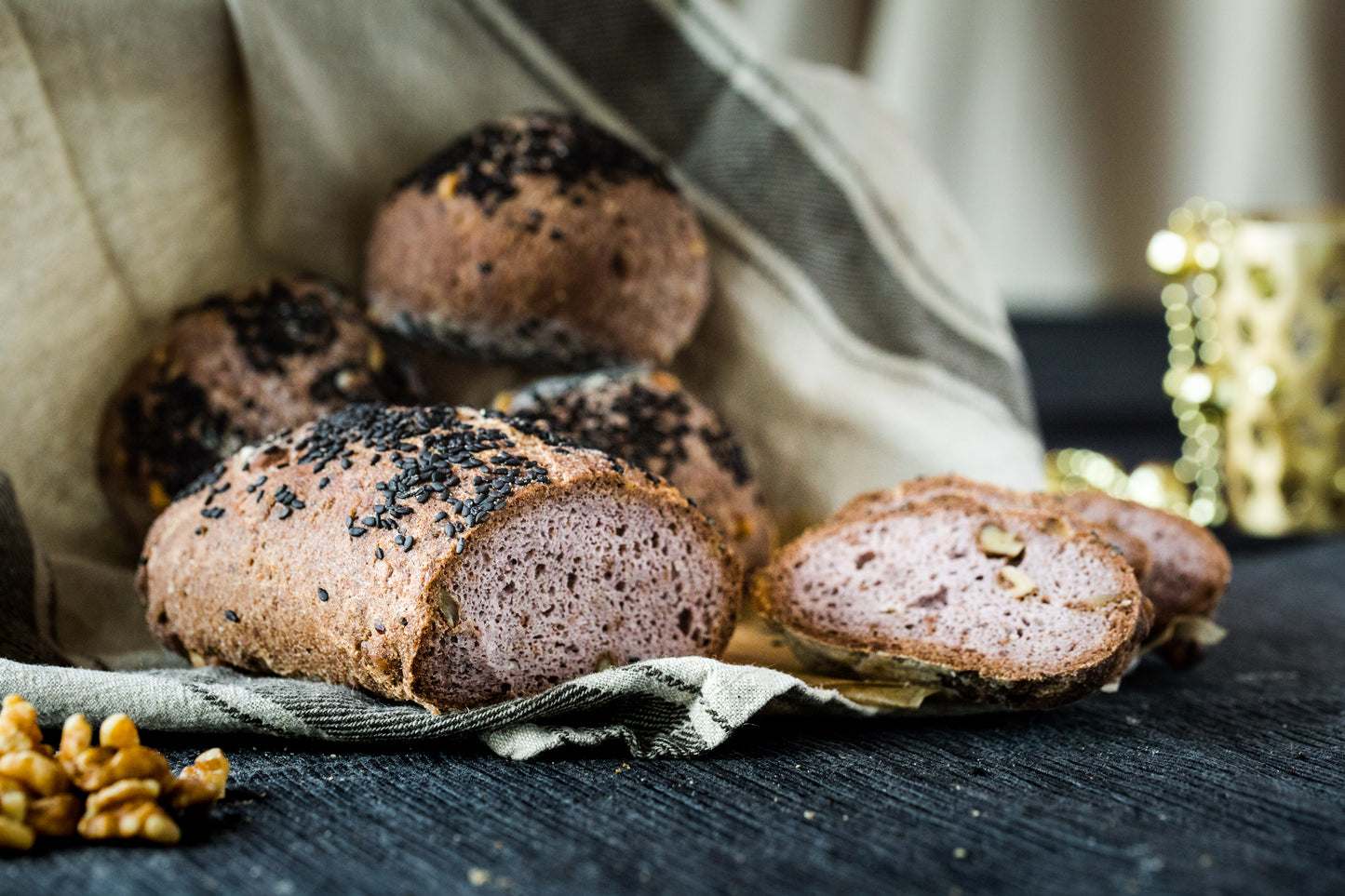 Walnut Bread Rolls / Loaf